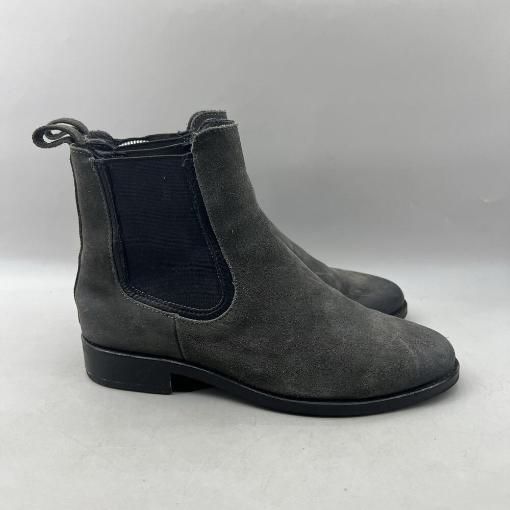 Thursday Duchess Chelsea Boots Women Size 7.5 Gray Suede Ankle Pull On Shoes